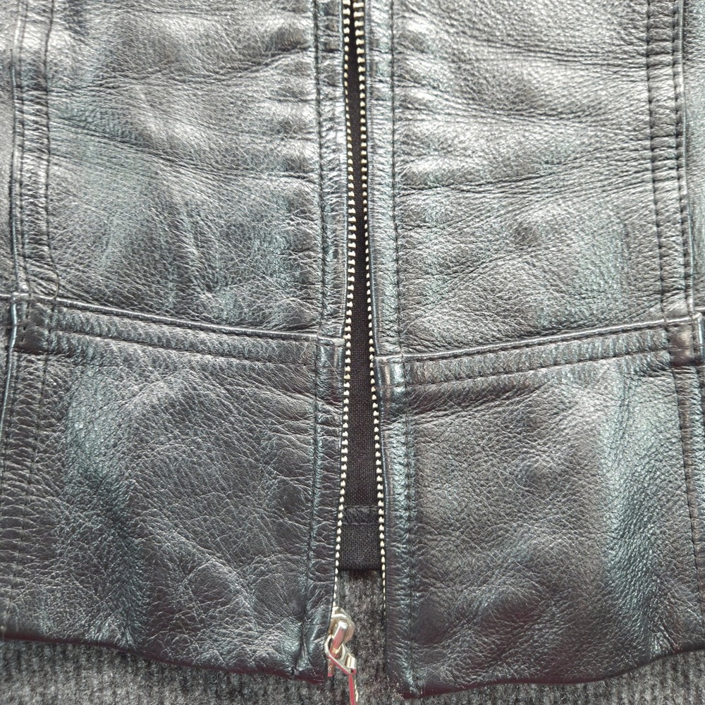 Wilsons Leather Womens Black Leather Front Zip Vest Size M - Picture 4 of 11